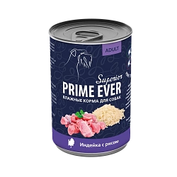 Консервы для собак Prime Ever Superior индейка с рисом 0,4 кг
