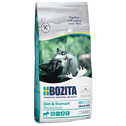 Сухой корм Bozita Diet & Stomach Grain Free Elk для кошек с чувствительным пищеварением или с избыточным весом, с мясом лося