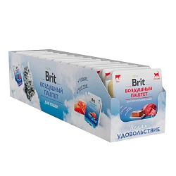 Влажный корм для стерилизованных кошек Brit Premium Воздушный паштет с говядиной,упаковка 14 шт * 100 гр