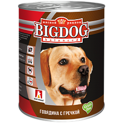 Консервы для собак Зоогурман "Big Dog" Говядина с гречкой, 0,85 кг