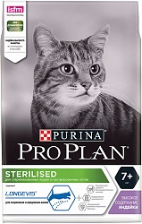 Сухой корм Pro Plan Sterilised Cat 7+ для кастрированных и стерилизованных кошек старше 7 лет, с индейкой
