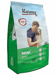 Сухой корм для взрослых собак мелких пород Karmy Mini Adult, индейка