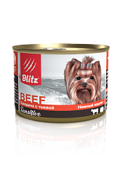 Консервы Blitz Sensitive Small Breed для собак мелких пород, паштет с говядиной и тыквой 0,2 кг
