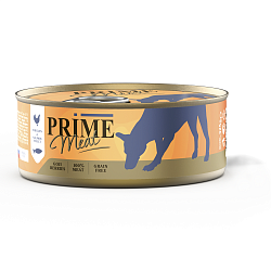 Консервы для собак Prime Meat Курица с лососем в желе, 325 г х 6 шт.