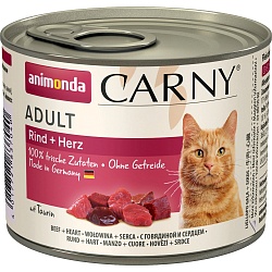 Консервы для кошек Animonda Carny Adult с говядиной и сердцем 