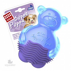 Игрушка для щенков GiGwi Suppa Puppa Мишка с пищалкой, 10 см