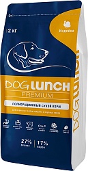 Сухой корм Dog Lunch Premium для взрослых собак, индейка