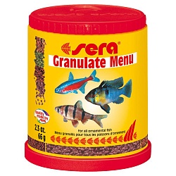 Гранулированный корм-меню для всех видов рыб Sera Granulate Menu 150 мл/66 г