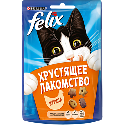 Хрустящее лакомство для кошек Felix с курицей