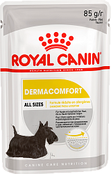 Влажный корм для собак Royal Canin Dermacomfort Pouch Loaf для чувствительной кожи, в паштете 85 г