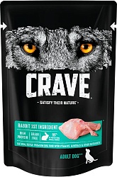 Влажный корм Crave для взрослых собак, с кроликом 85 г х 24 шт.