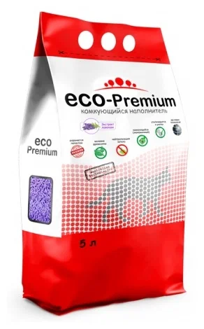 Комкующийся наполнитель ECO-Premium Лаванда