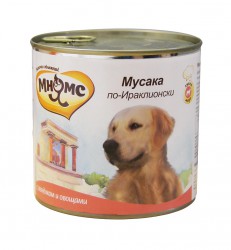 Консервы для взрослых собак Мнямс "Мусака по-Ираклионски" ягненок с овощами 0,6 кг