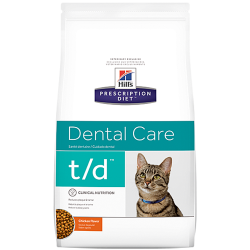 Сухой лечебный корм для кошек Hill's Prescription Diet T/D Feline для гигиены полости рта 1,5 кг
