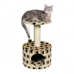 Домик-когтеточка для кошек Trixie Toledo, кошачьи лапки, бежевая 61 см