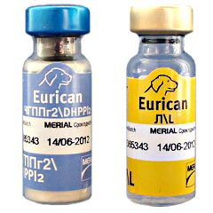 Вакцина для собак с 7 недель Eurican DHPPi2-L , 1 доза = 2 флакона
