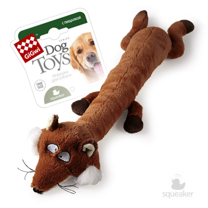 Игрушка для собак GiGwi Dog Toys Лиса с большой пищалкой, 62 см