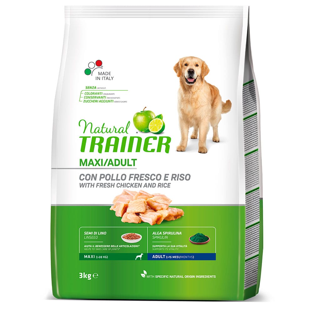 Сухой корм Trainer Natural Maxi Adult для взрослых собак крупных пород с курицей 