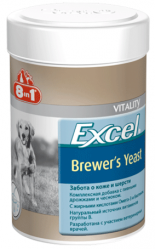 Витамины для собак 8in1 Excel Brewer's Yeast пивные дрожжи с чесноком