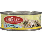 Влажный корм для котят Berkley #3 Rabbit & Vegetables Kitten кролик с овощами 0,1 кг