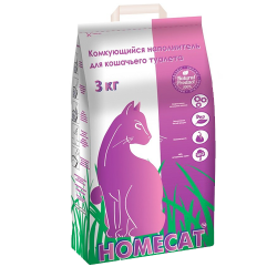Комкующийся наполнитель для кошачьего туалета Homecat 3 кг