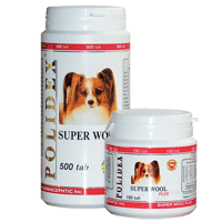 Витамины для собак Polidex Super Wool Plus (Полидекс Супер Вул) поливитамины