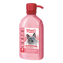 Шампунь-кондиционер для короткошерстных кошек Ms. Kiss "Изящная пантера", 0,2 л