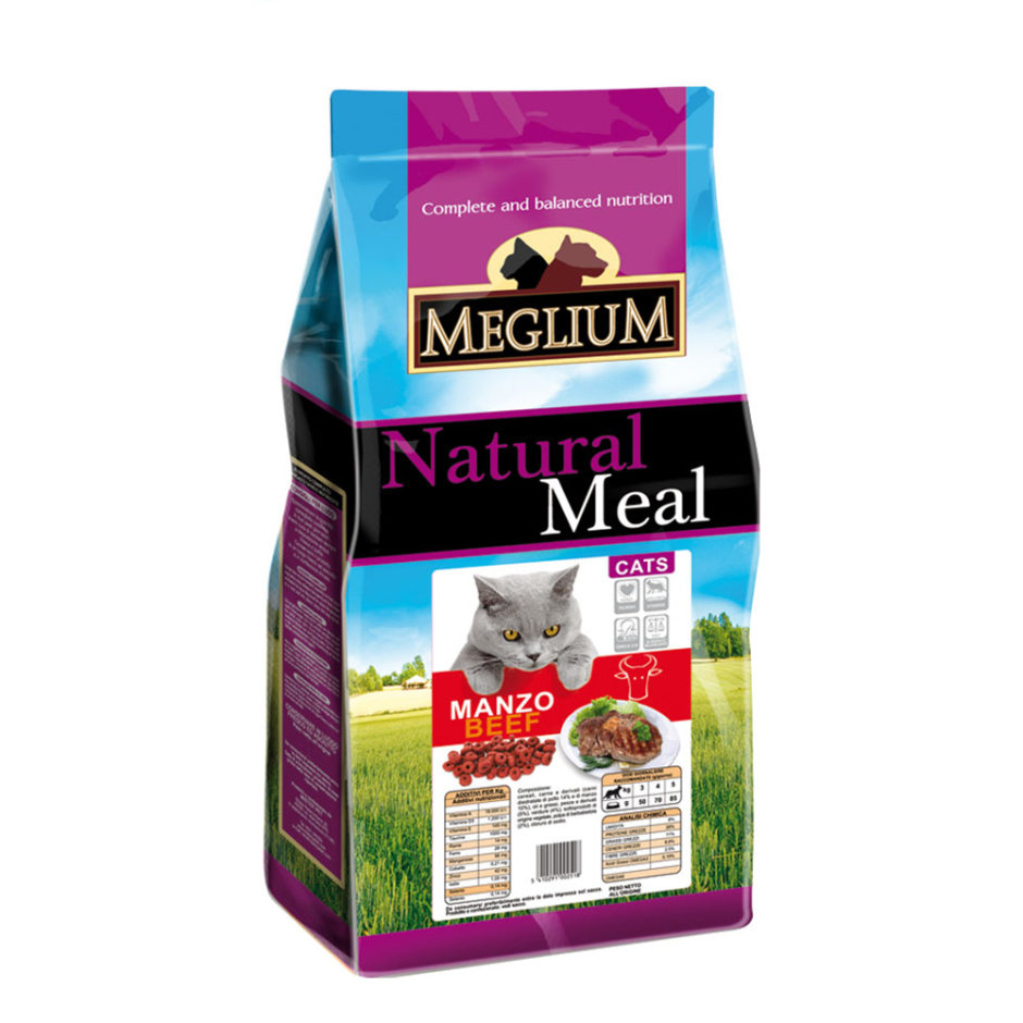 Сухой корм Meglium Adult для взрослых кошек, говядина