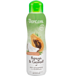 Шампунь-кондиционер для собак Tropiclean Papaya & Coconut Shampoo and Conditioner "Папайя и кокос", 355 мл