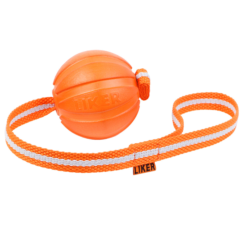 Игрушка для собак крупных пород Liker Line 9 мяч на ленте, Ø9 см х 35 см