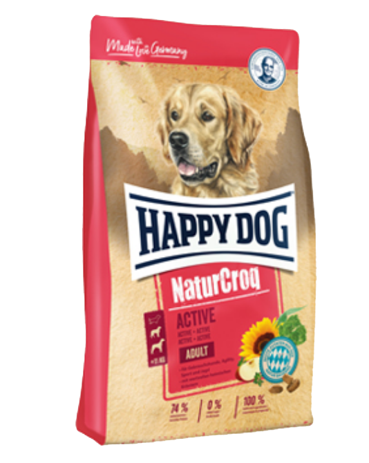 Сухой корм для собак Happy Dog Nature Croq Active для племенных, рабочих и спортивных пород, 15 кг