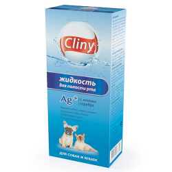 Жидкость для полости рта Cliny для собак и кошек с ионами серебра 300 мл