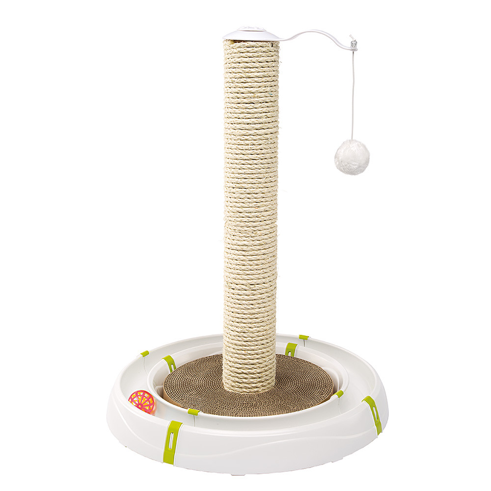 Ferplast Magic Tower Игрушка для кошек в форме желоба в комплекте с когтеточкой, Ø 40 x 55 см