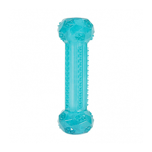 Игрушка для собак Zolux Хрустящая палочка из термопластичной резины, бирюзовая 15 см