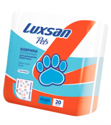 Коврики впитывающие Luxsan Pets 60*60 см, 20 штук