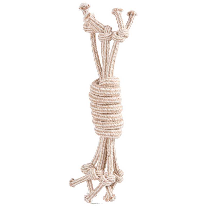 Игрушка для собак Zolux веревка с узлами, бежевая 35 см
