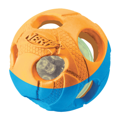 Игрушка для собак Nerf Мяч двухцветный светящийся