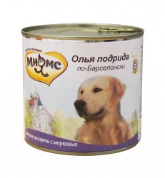 Консервы для взрослых собак Мнямс "Олья Подрида по-Барселонски" мясное ассорти с морковью 0,6 кг