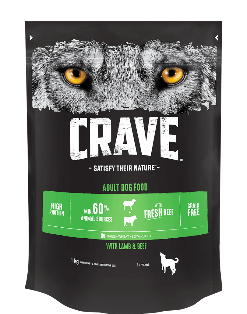 Сухой корм Crave для взрослых собак, беззерновой с говядиной и ягненком