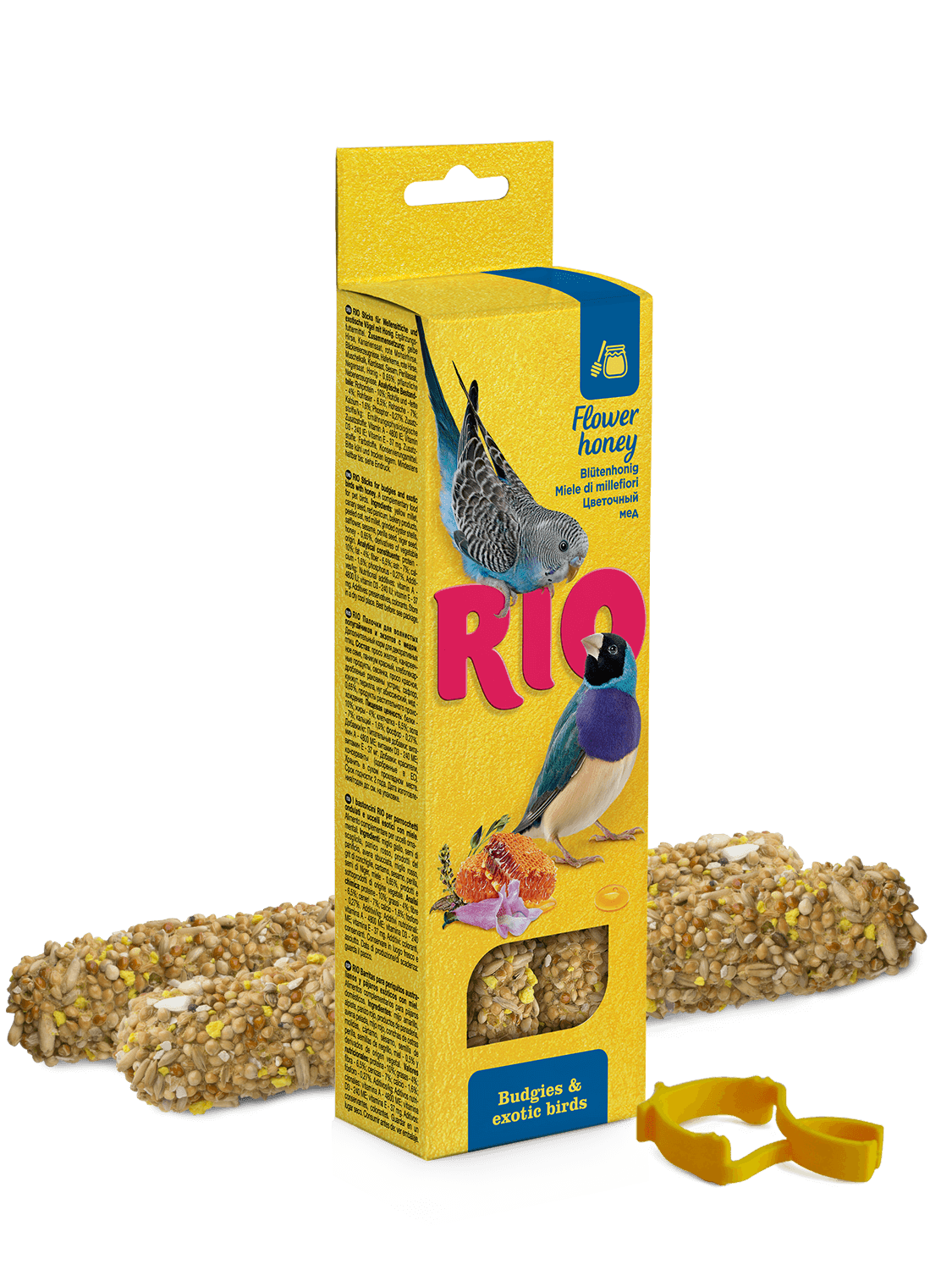 Лакомство для волнистых попугаев и экзотов Rio с медом 2 х 40 г
