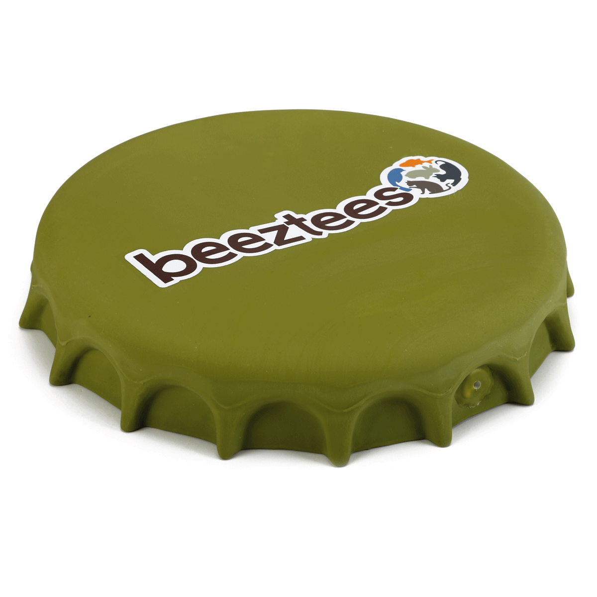 Игрушка для собак Beeztees "Фрисби-крышка от бутылки", зелёная 24 см