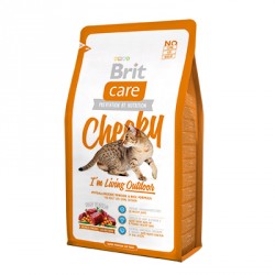 Сухой гипоаллергенный корм для активных кошек и кошек уличного содержания Brit Care "Cheeky" Outdoor с олениной и рисом