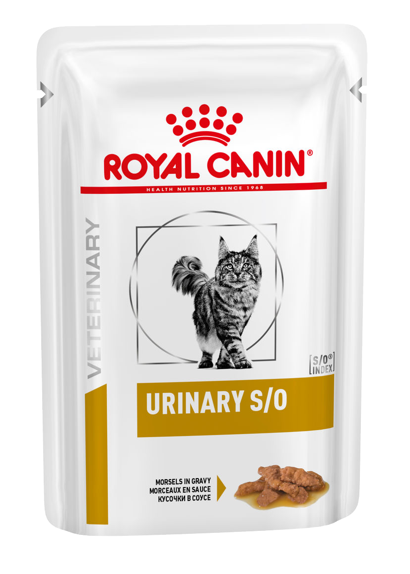 Влажный корм для кошек при мочекаменной болезни Royal Canin Urinary S/O кусочки в соусе, 85 г