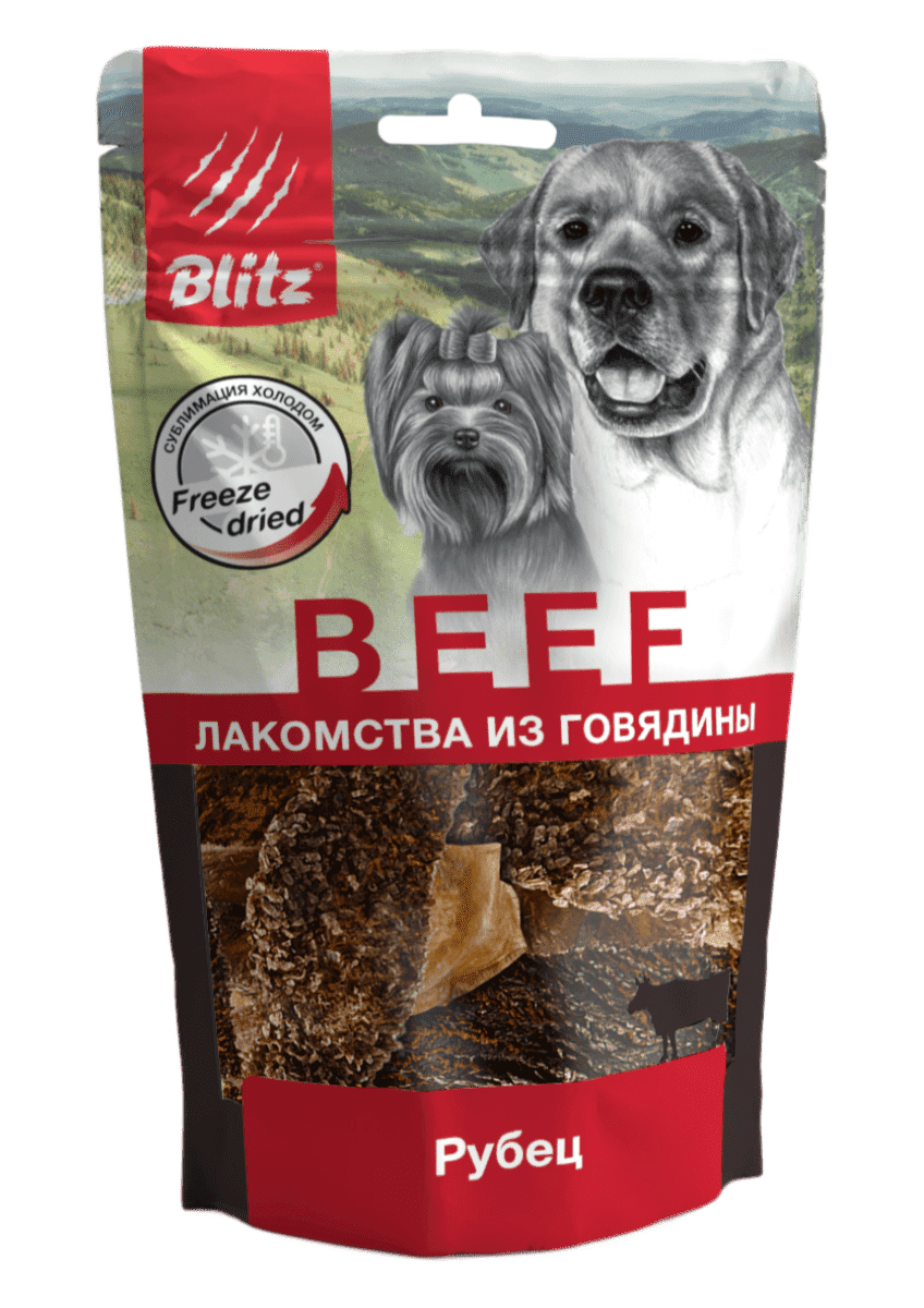 Blitz сублимированное лакомство для собак "Рубец" говяжий, 35 г