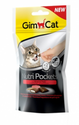 Лакомство для кошек Подушечки Gimcat NutriPockets говядиной и солодом