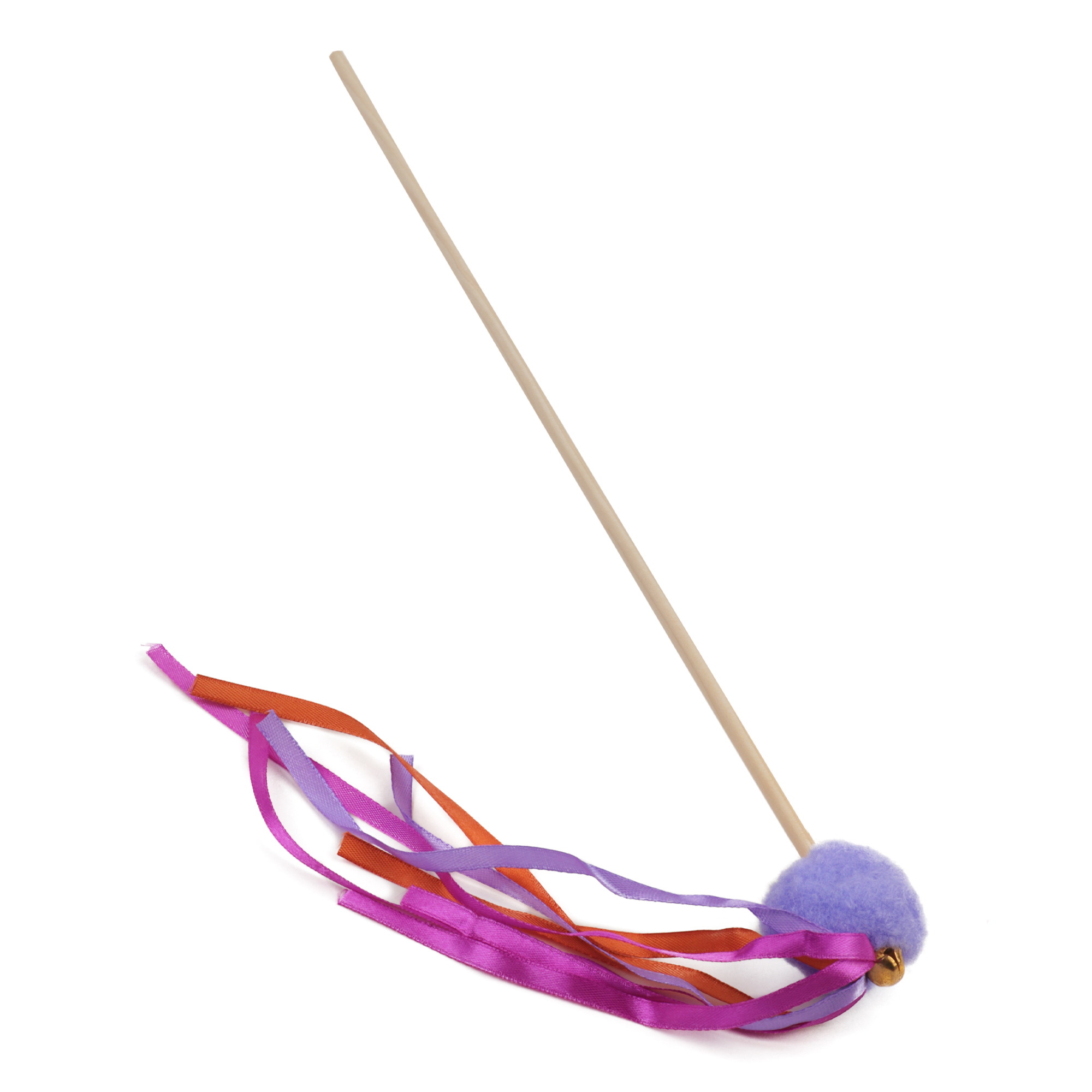Игрушка для кошек Лакки "Дразнилка-кисточка", фиолетовая 47 см 