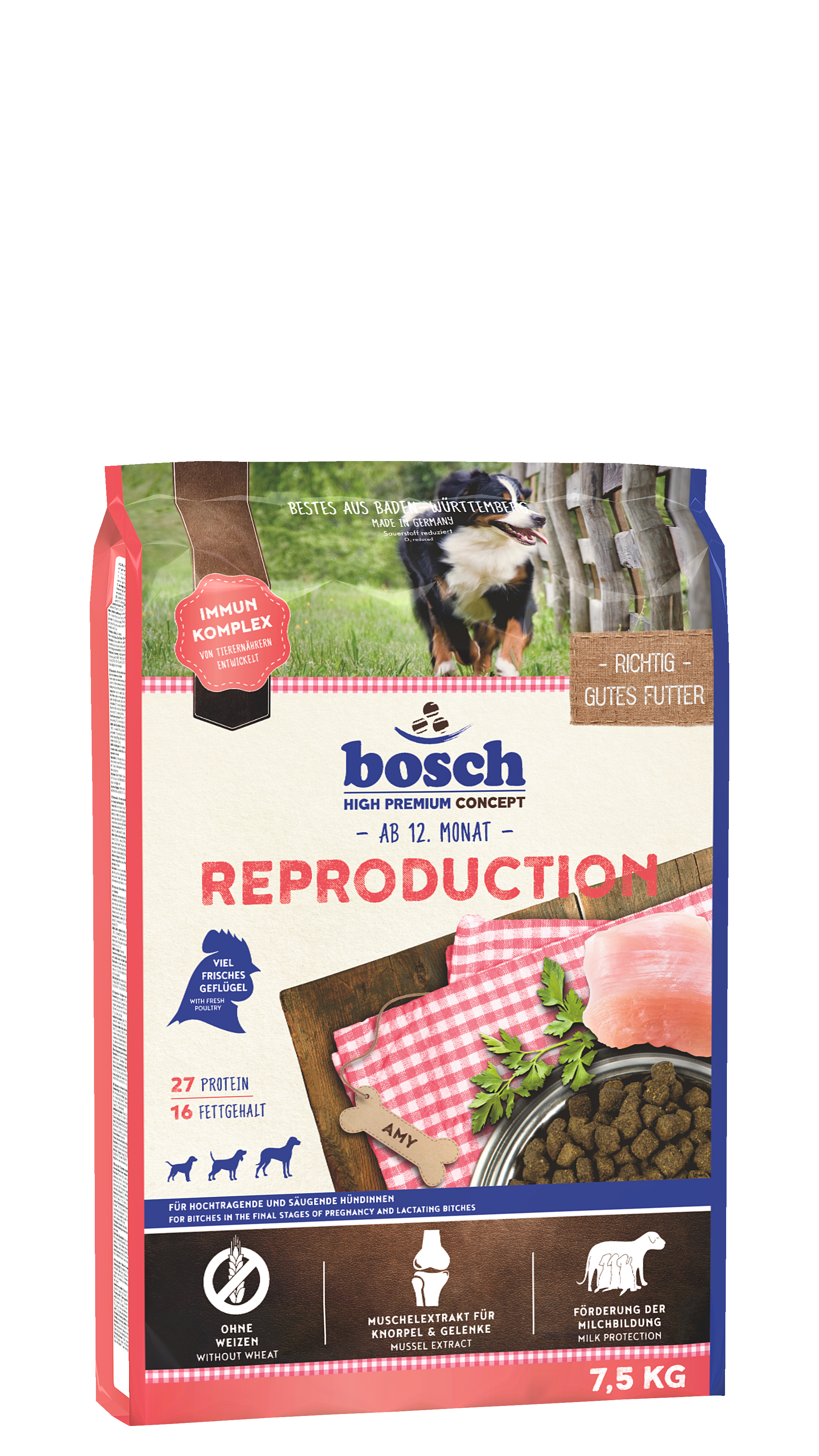 Сухой корм для беременных и кормящих сук Bosch Reproduction, 7,5 кг