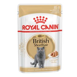 Консервы для кошек Royal Canin British Shorthair Adult породы британская короткошерстная, кусочки в соусе 85 г