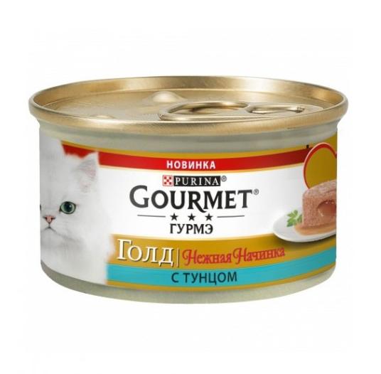 Консервы для кошек Gourmet Gold Нежная начинка с тунцом, 85 г х 12 шт.