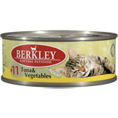 Консервы для кошек Berkley #11 Tuna & Vegetables Adult тунец с овощами 0,1 кг